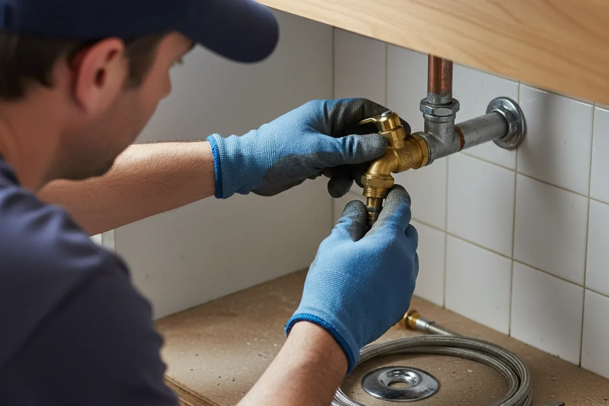 Shutoff valve and fitting work during Emergency Plumbing in Fanwood